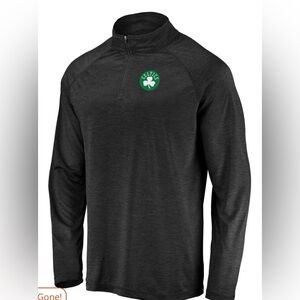 Fanatics Black Boston Celtics Iconic Striated Raglan Quarter-Zip Men XL